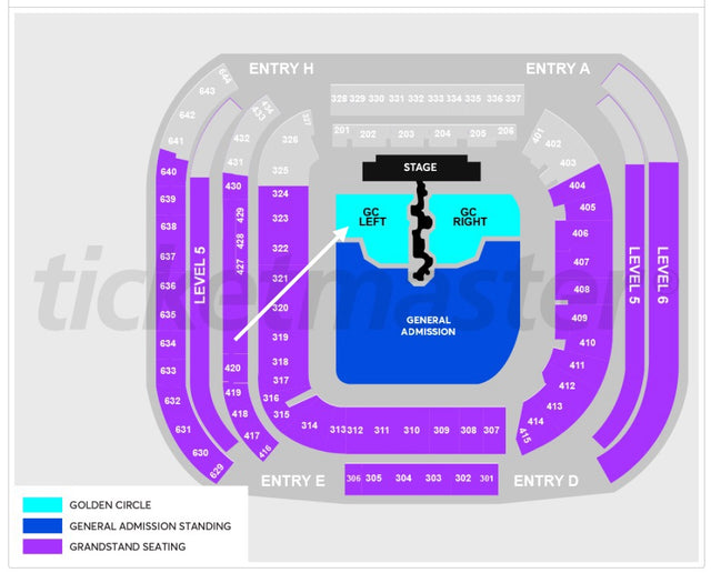 Travis Scott Golden Circle Left Side Ticket